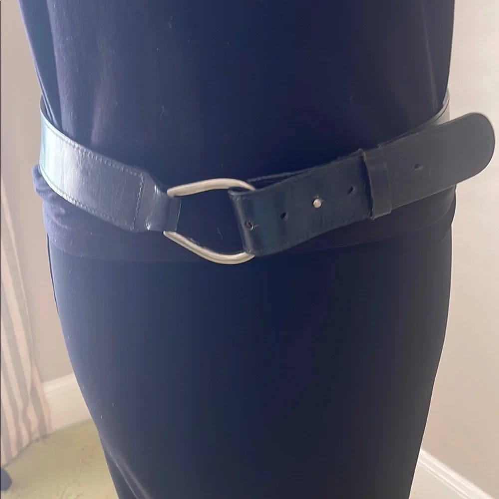 Vintage black leather belt